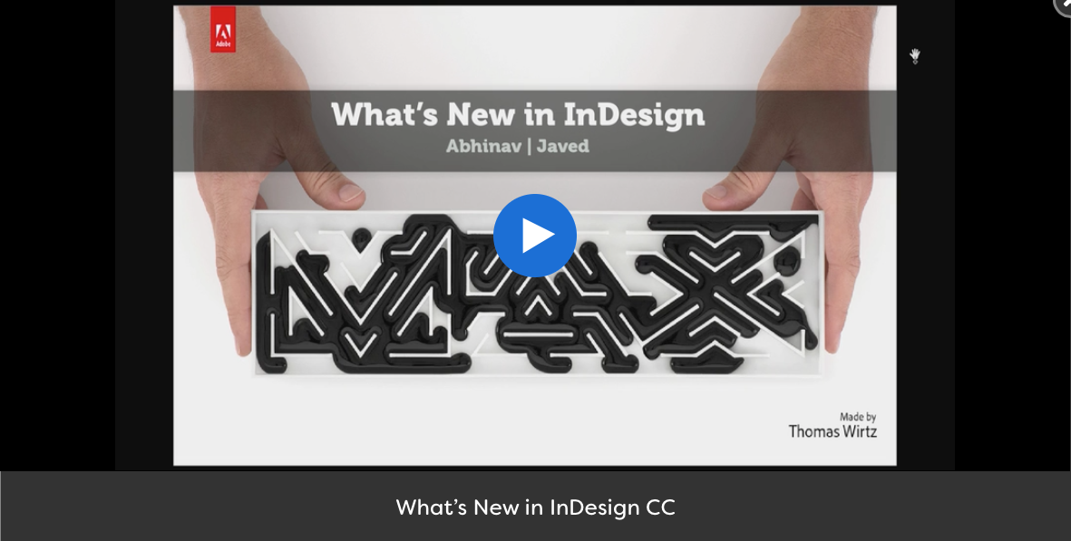 [EN] What’s New in InDesign CC session by Abhinav Agarwal and Javed Ali at #AdobeMAX 2017
